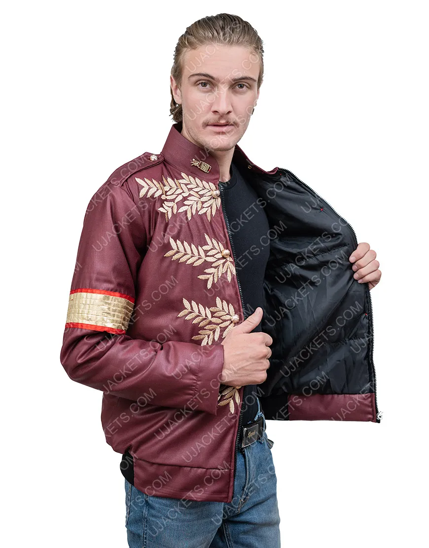 Michael Jackson Maroon Military Jacket | Ujackets.com - 35%OFF