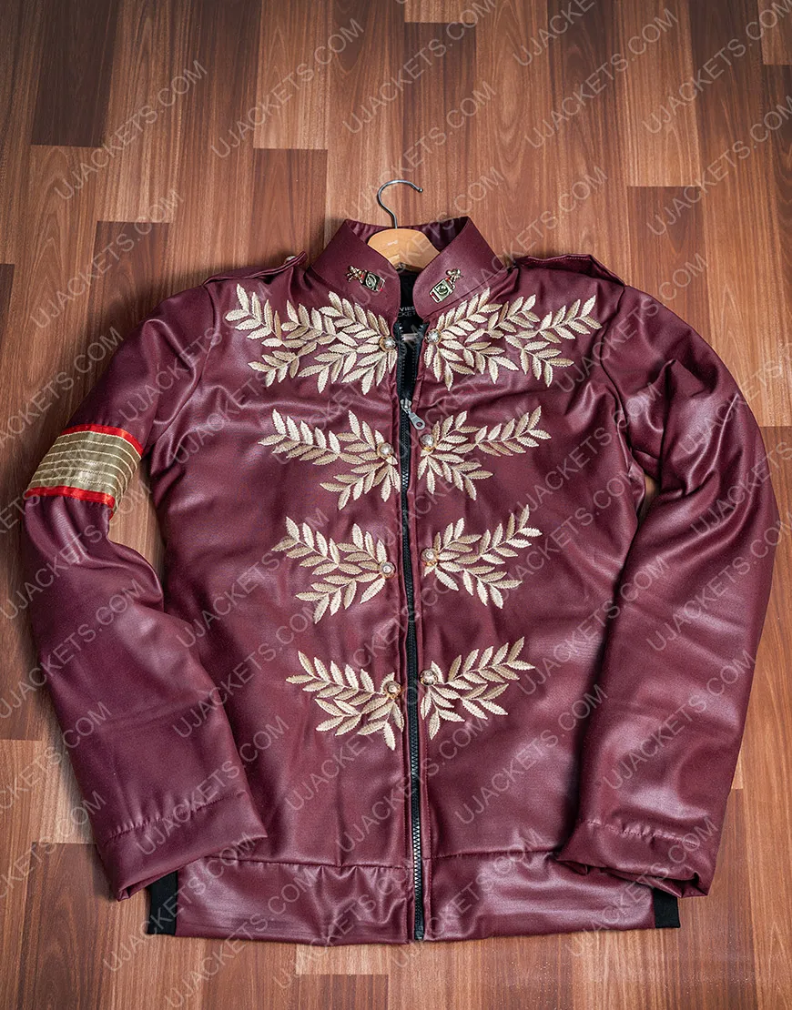 Michael Jackson Maroon Military Jacket | Ujackets.com - 35%OFF