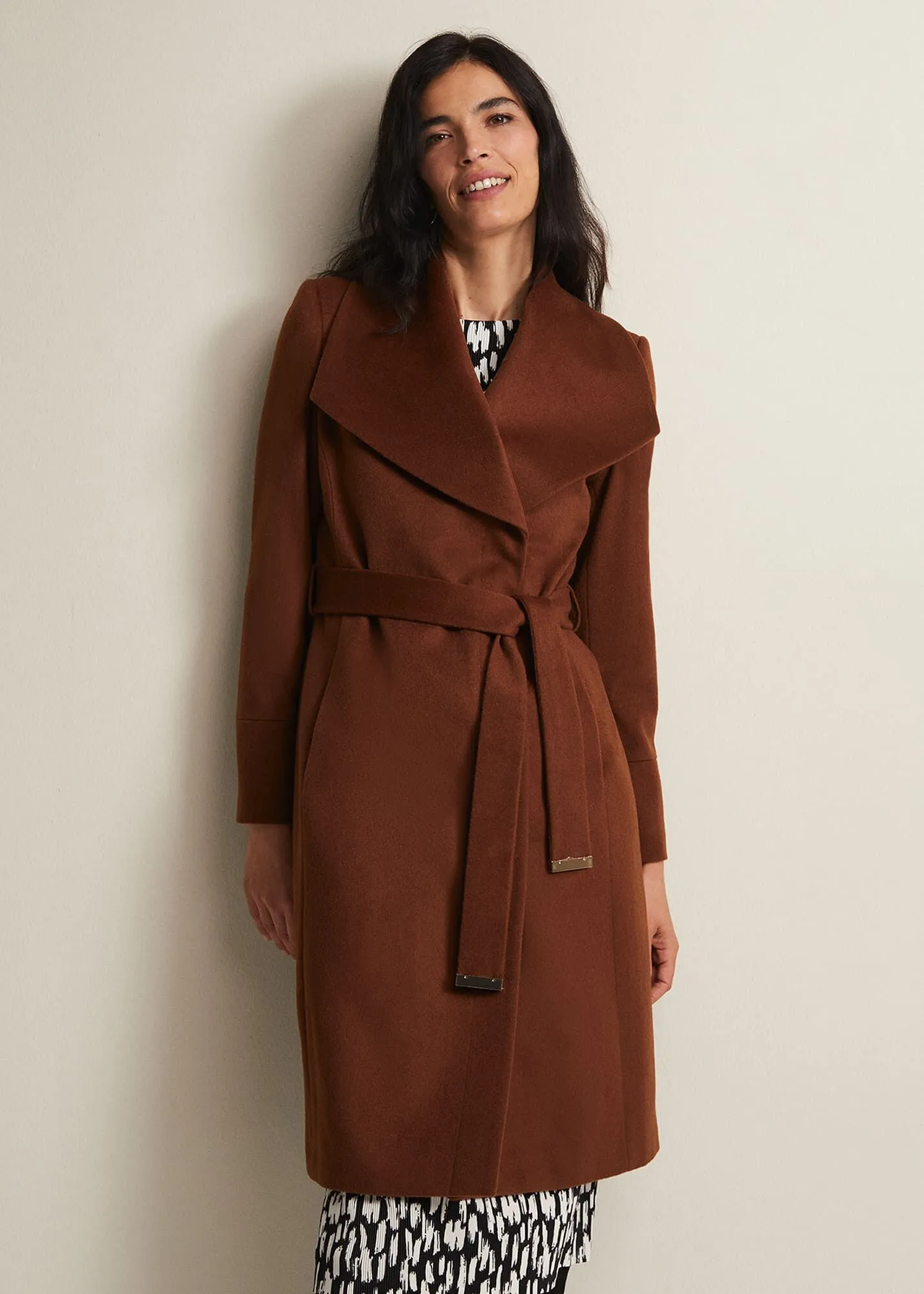 Nicci Tan Wool Smart Coat