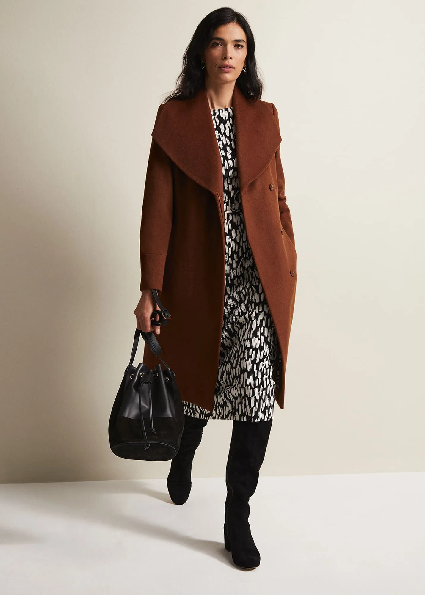 Nicci Tan Wool Smart Coat