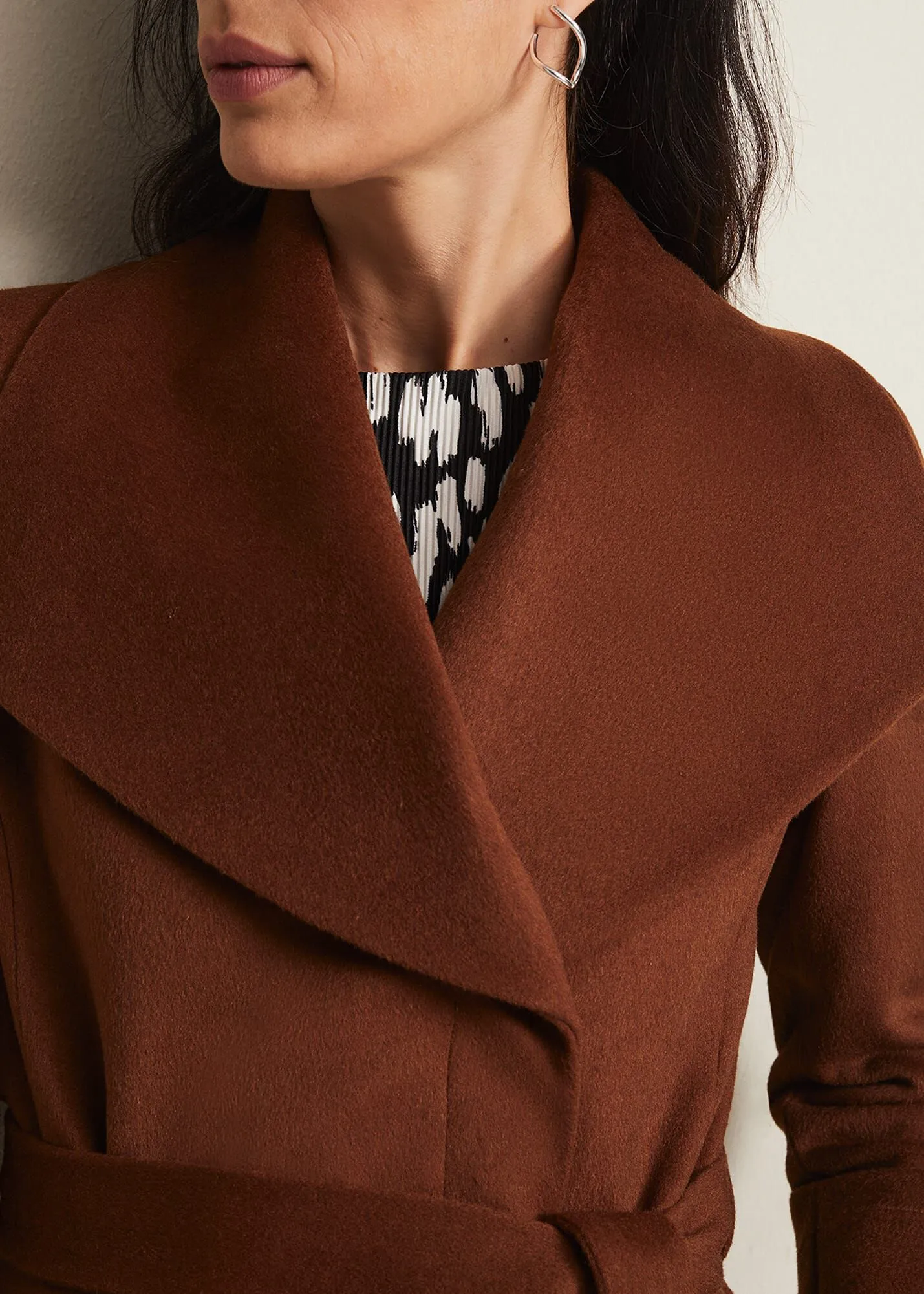 Nicci Tan Wool Smart Coat