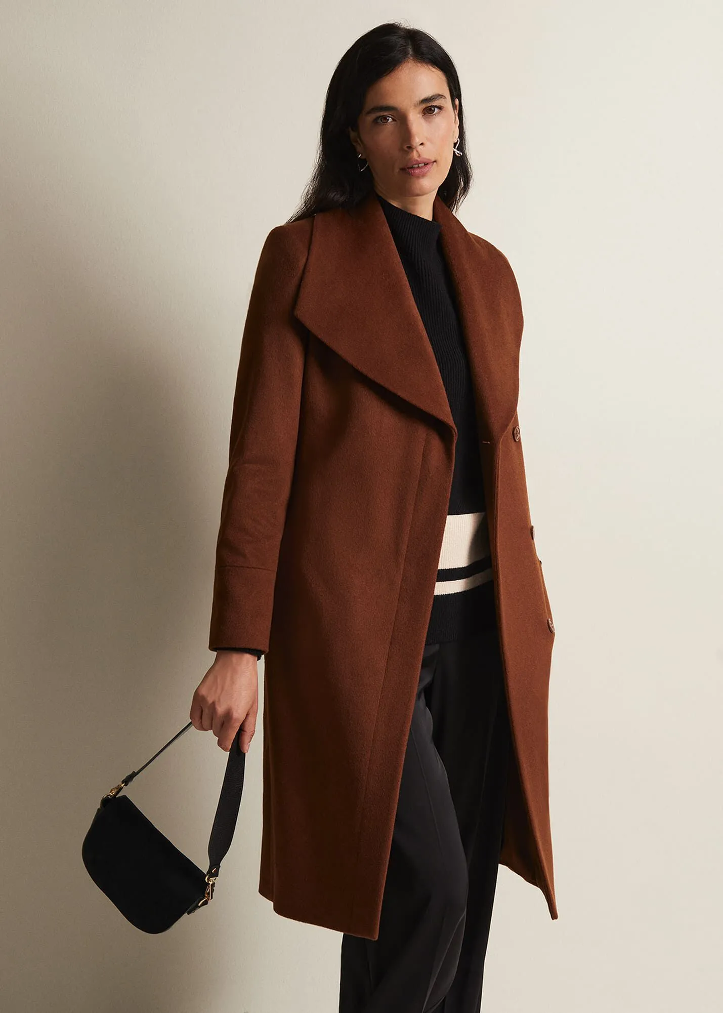 Nicci Tan Wool Smart Coat