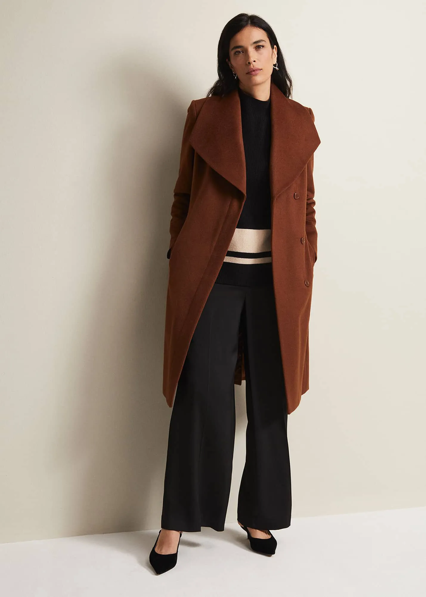 Nicci Tan Wool Smart Coat