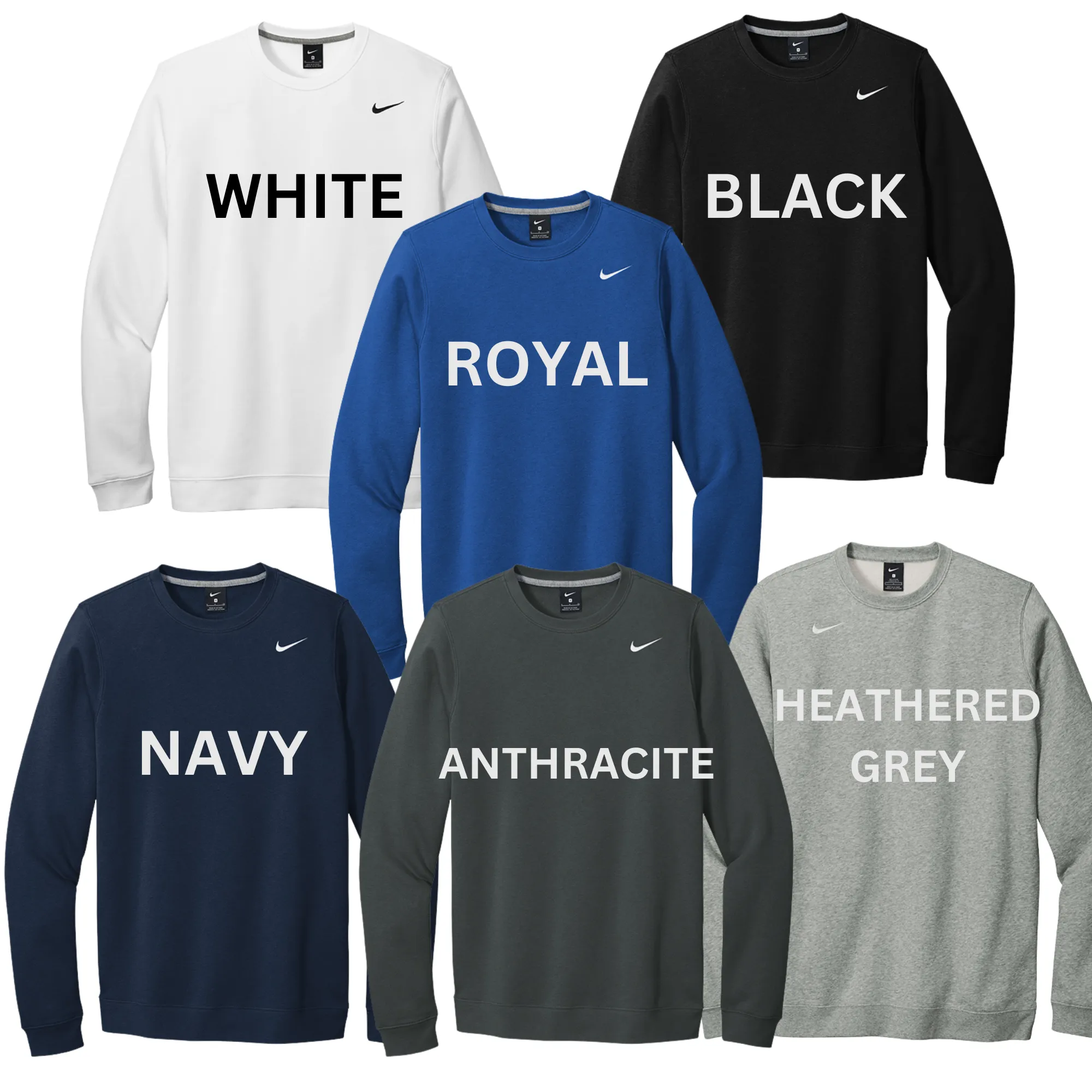 Nike Graduation gift Embroidered crewneck sweatshirt with class of 2024 in Roman numerals,