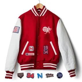 Nokona Varsity Jacket in Red – Personalize Your Patches - Nokona Ballgloves