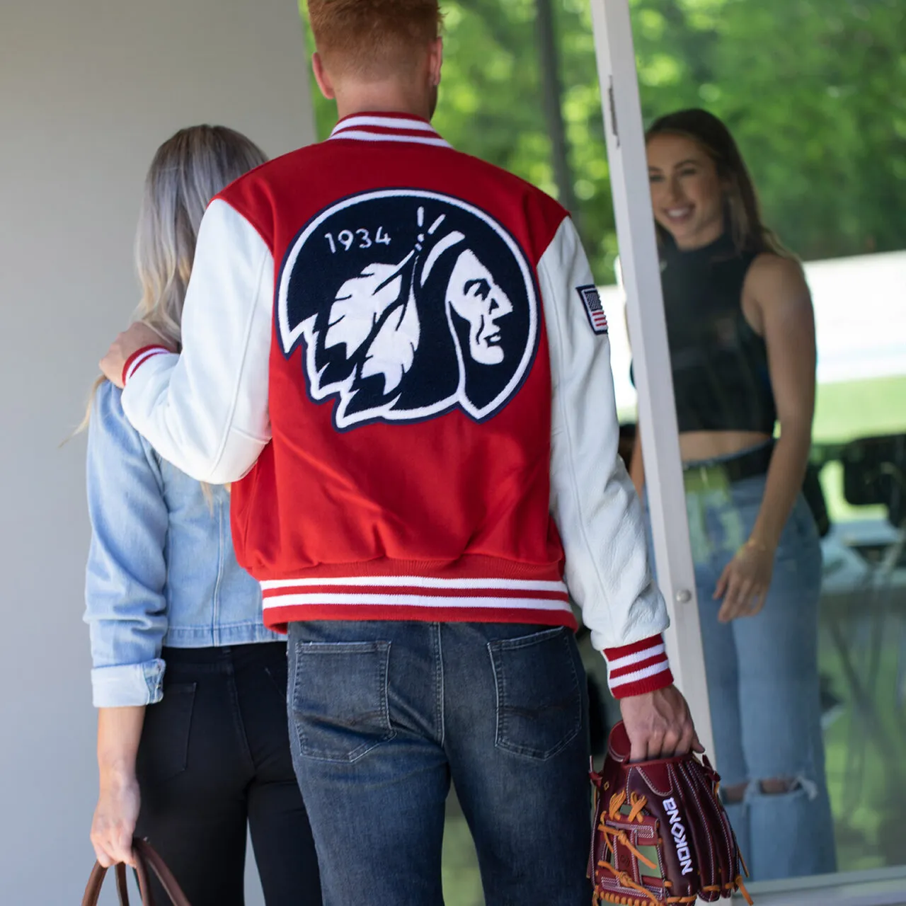 Nokona Varsity Jacket in Red – Personalize Your Patches - Nokona Ballgloves