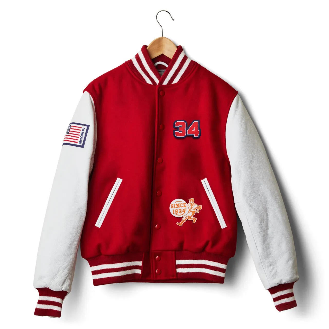 Nokona Varsity Jacket in Red – Personalize Your Patches - Nokona Ballgloves