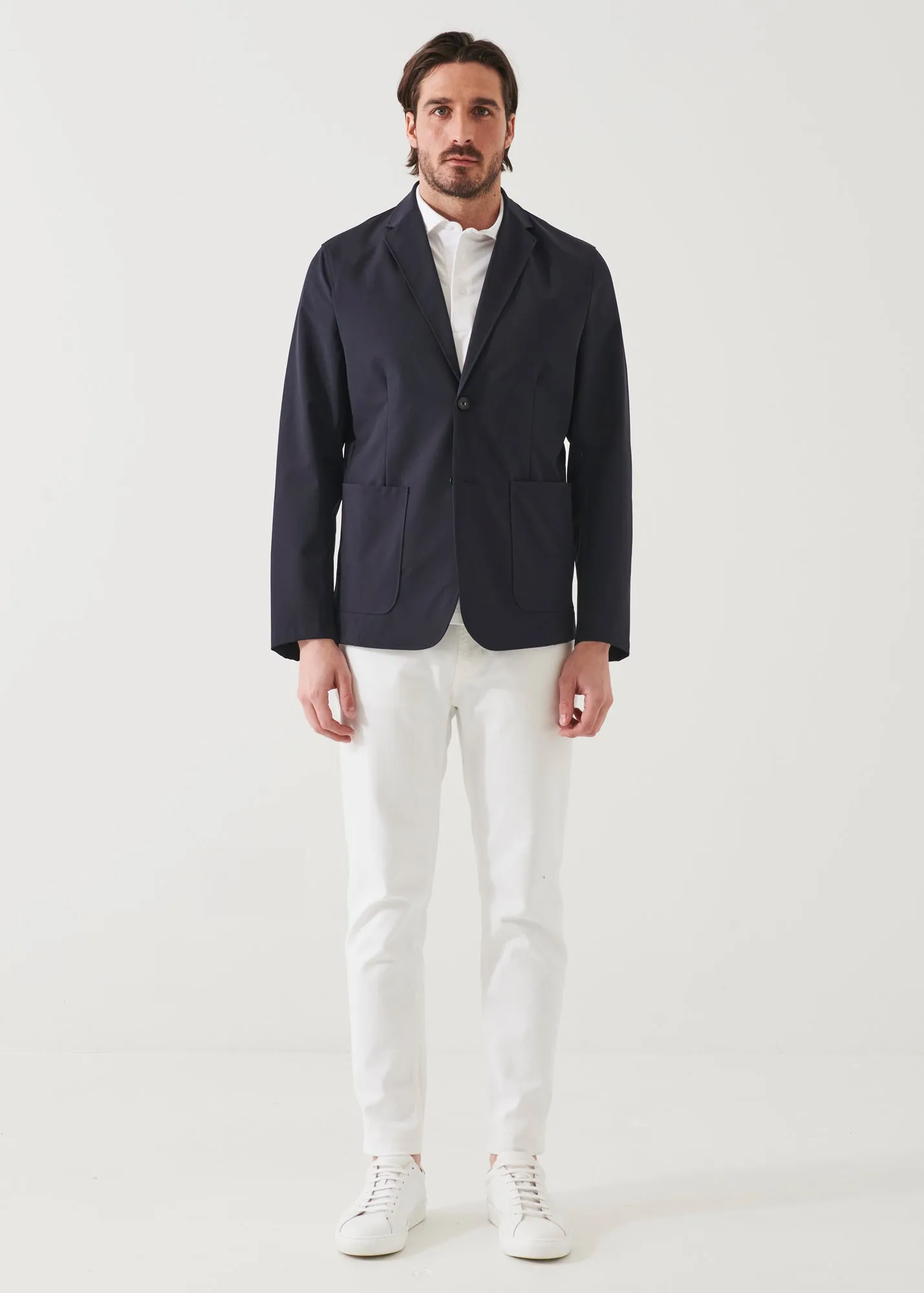 NUCLEO NYLON STRETCH TWO-BUTTON BLAZER