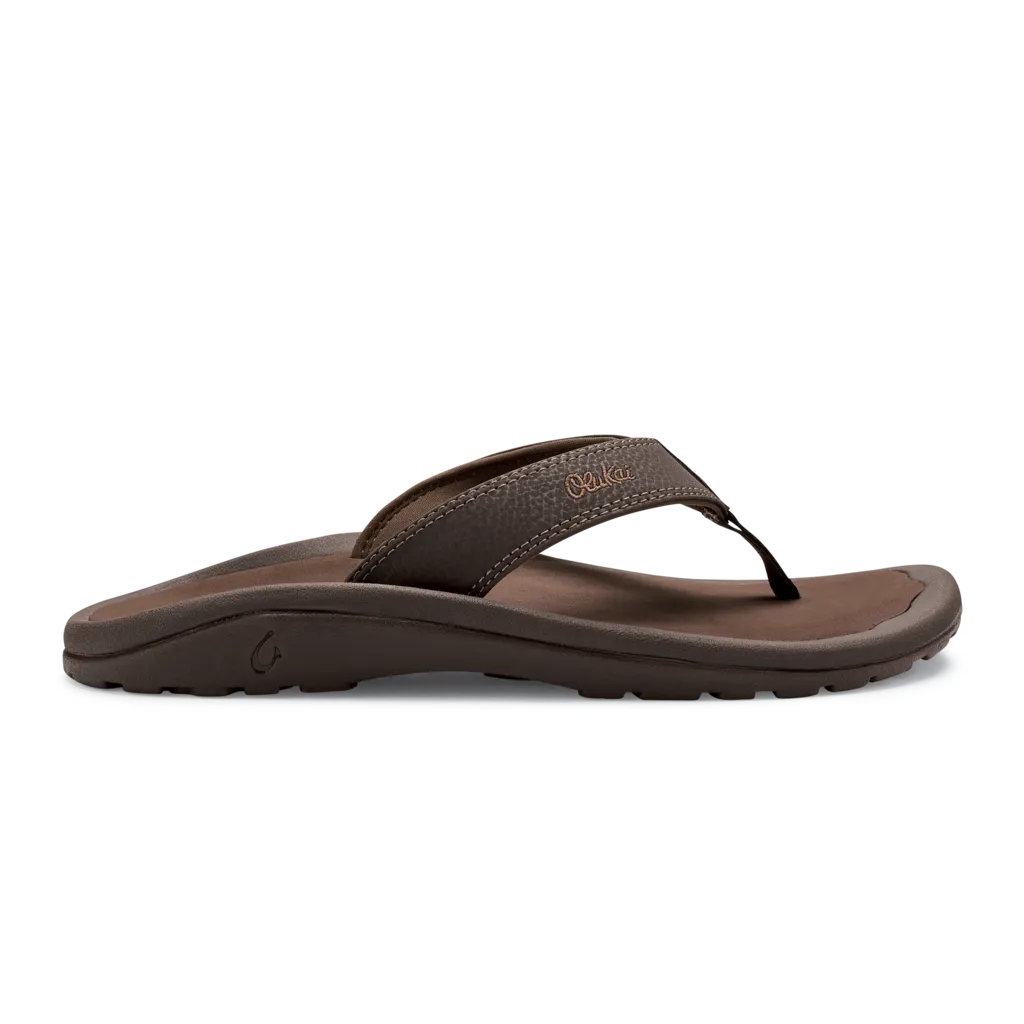 Olukai Mens Ohana Flip Flop Sandal – Dark Java/Ray