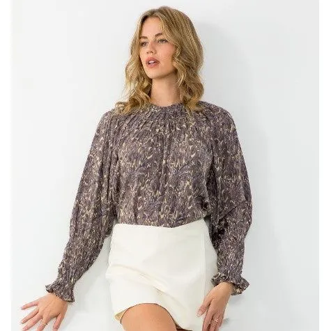 Paige Long Sleeve Print THML Top -SALE