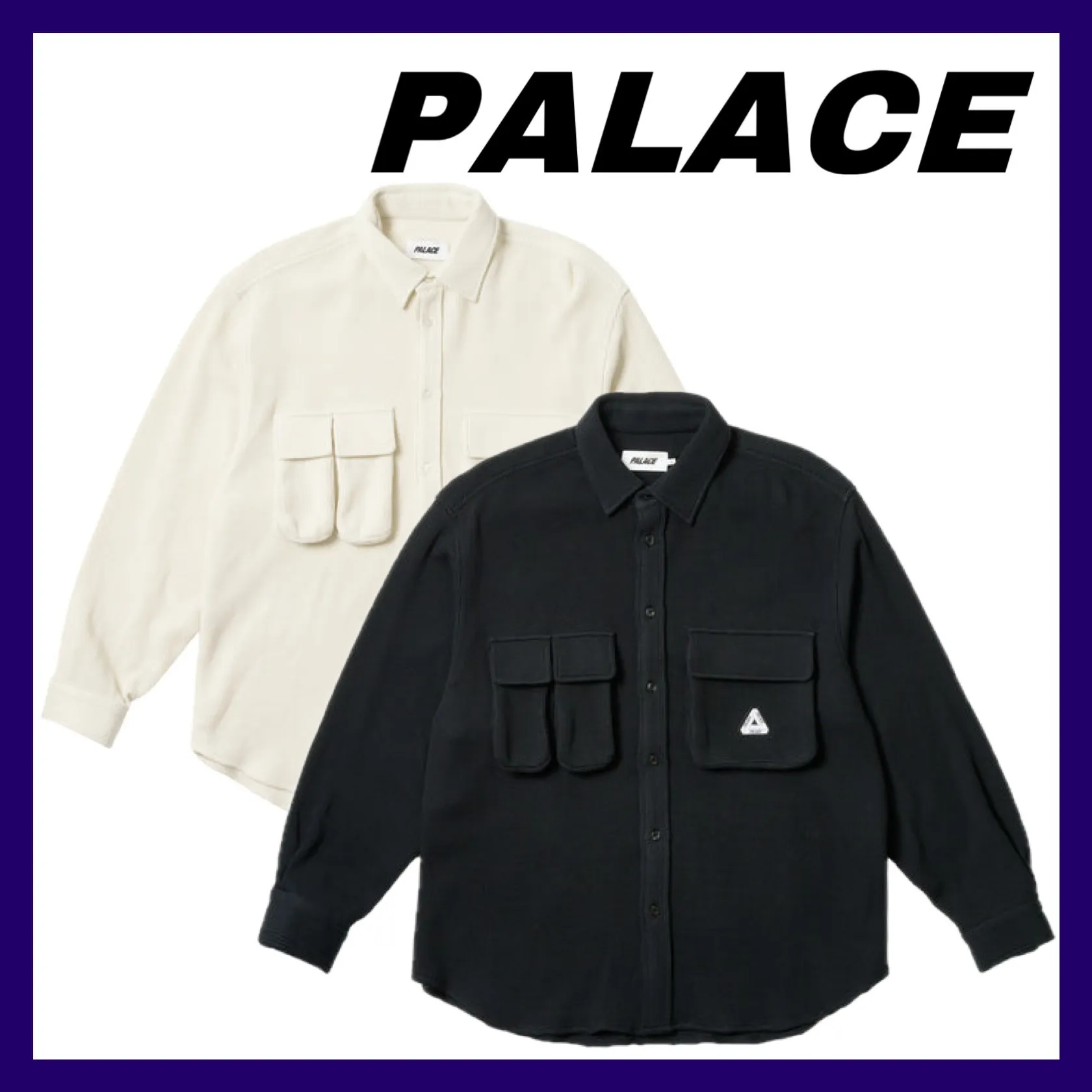 Palace Skateboards  |Street Style Long Sleeves Plain Cotton Logo Skater Style