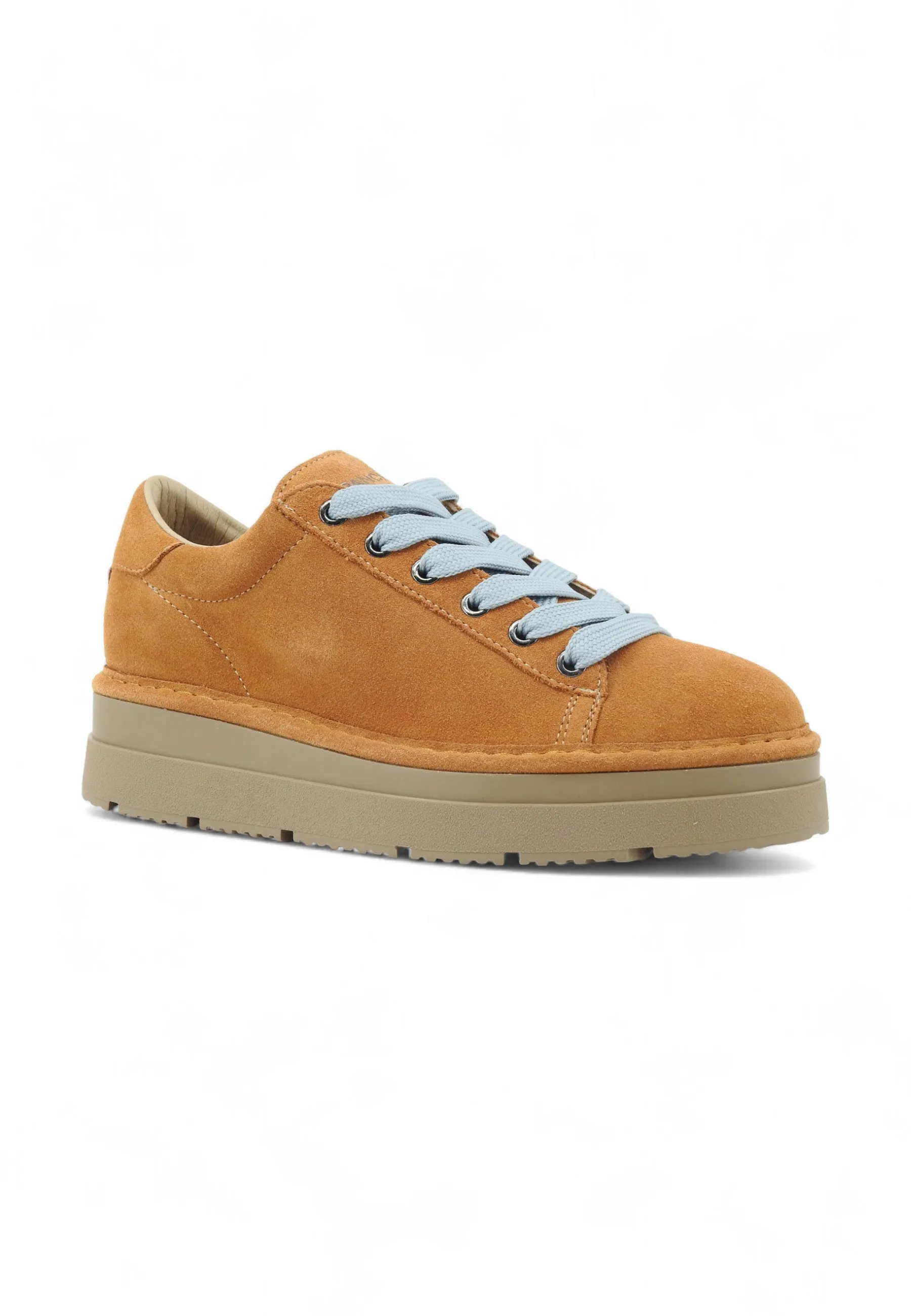 PAN CHIC Lace-Up Suede Sneaker Donna Brown Sugar Azure P89W007-00892175