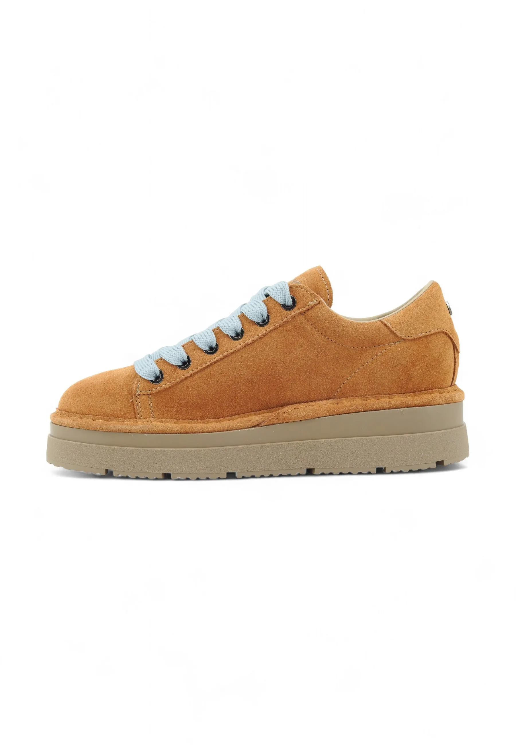 PAN CHIC Lace-Up Suede Sneaker Donna Brown Sugar Azure P89W007-00892175