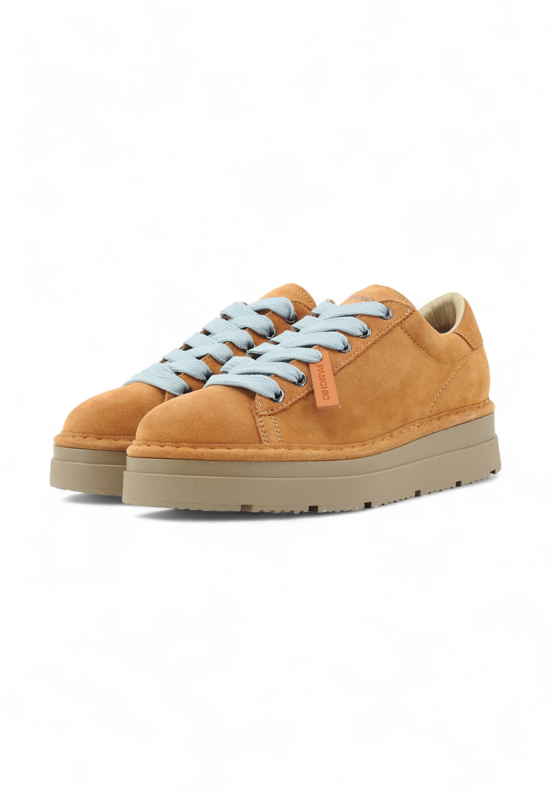 PAN CHIC Lace-Up Suede Sneaker Donna Brown Sugar Azure P89W007-00892175