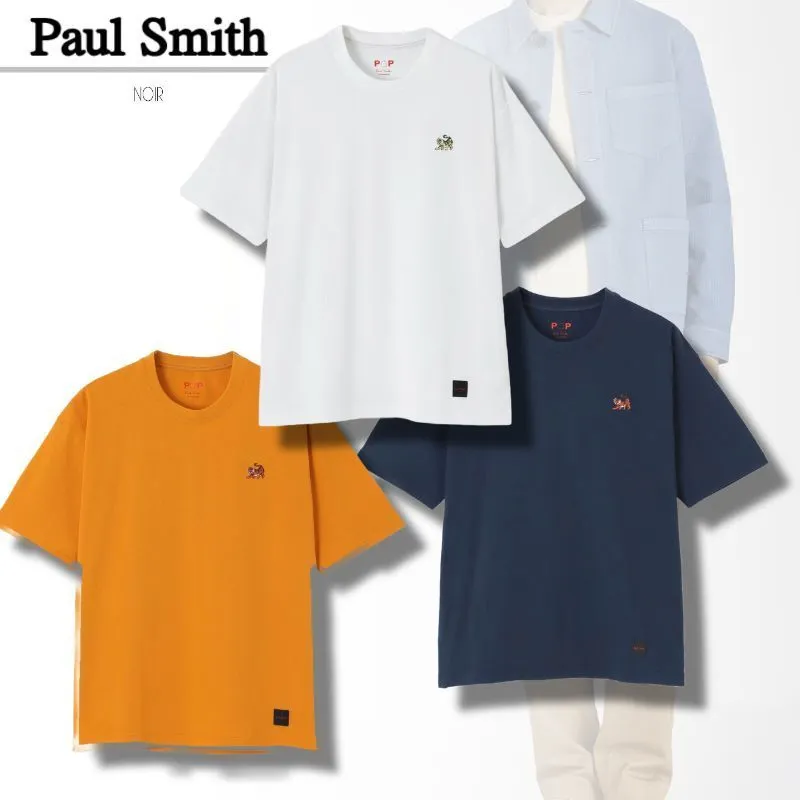 Paul Smith  |Unisex Street Style Plain Short Sleeves Logo Shirts