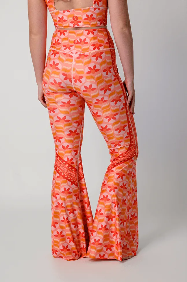 Peach Out Printed Bell Bottoms 2.0