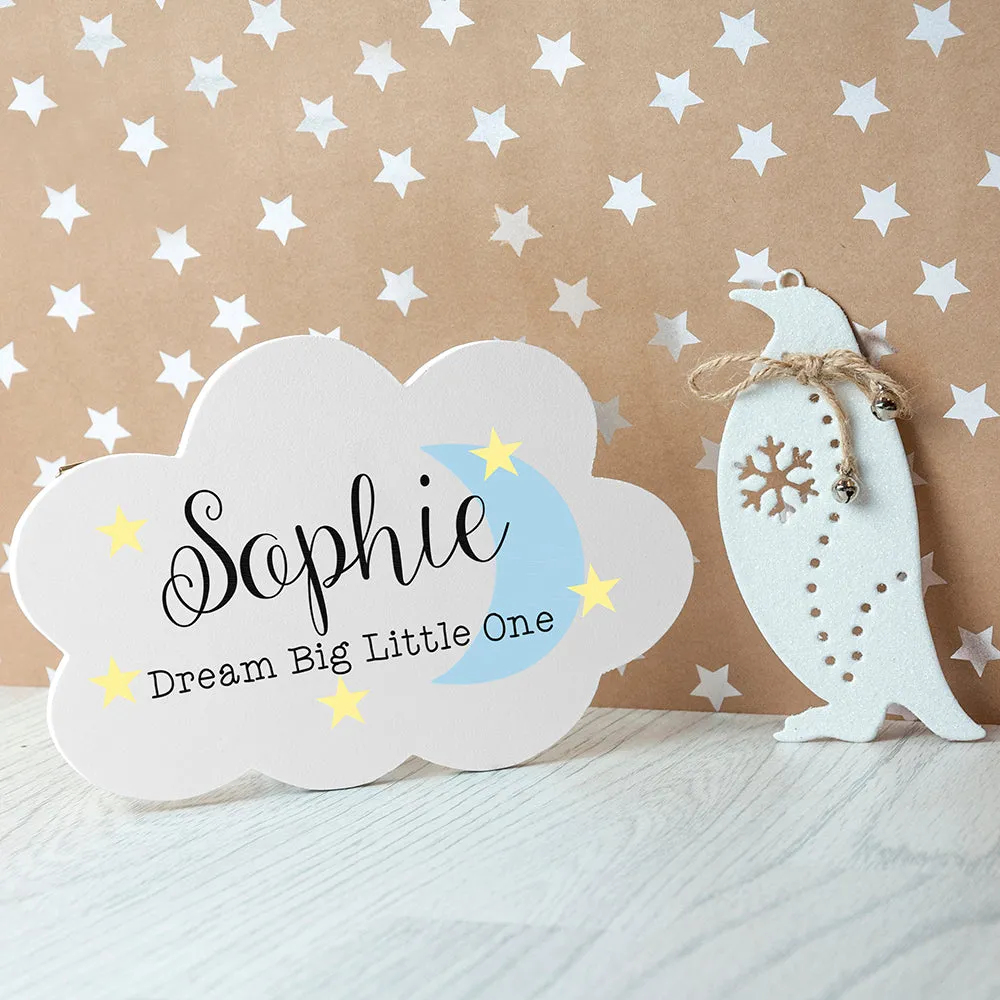 Personalised Keep Dreaming Cloud Wall Hanging