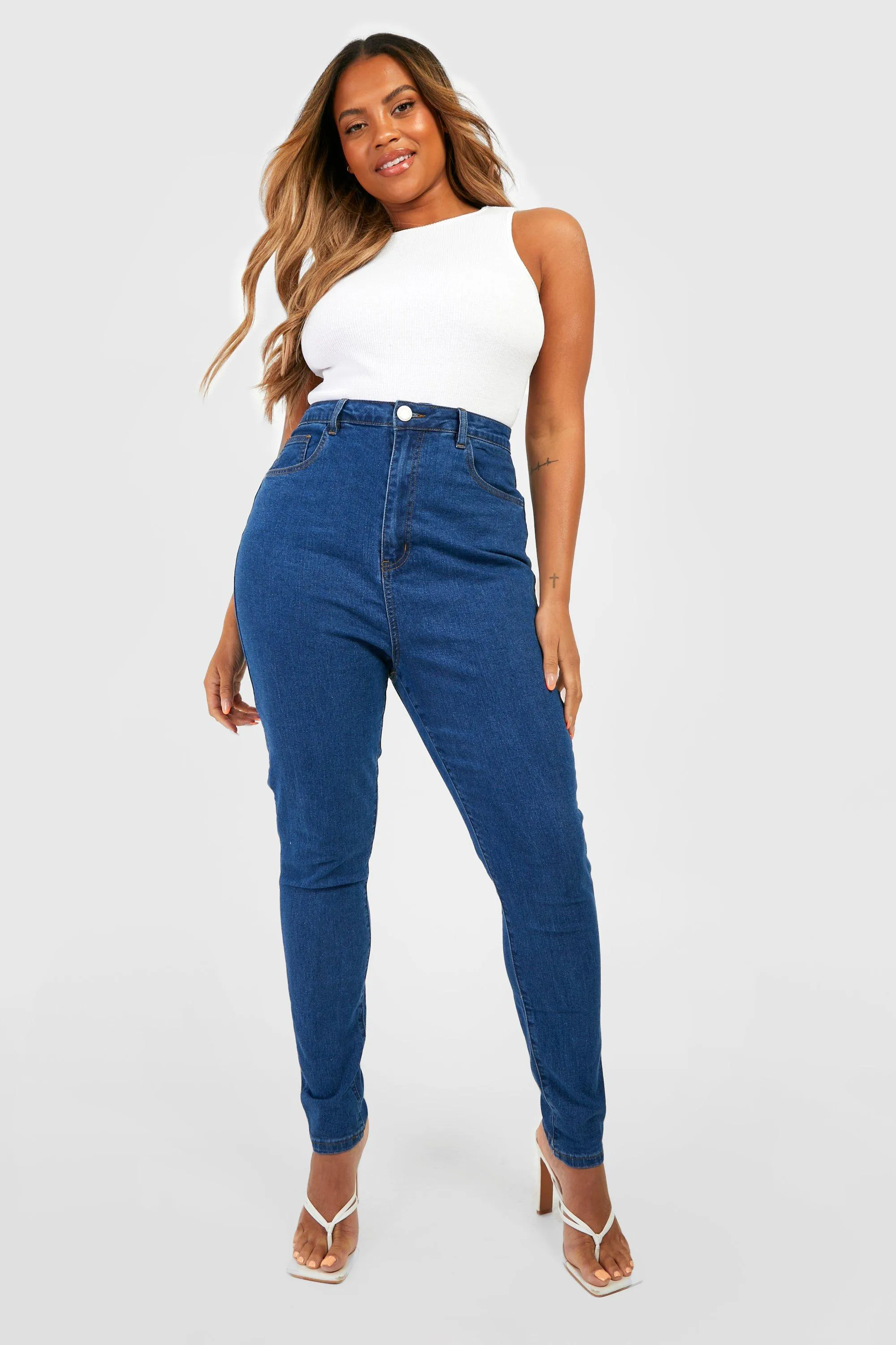 Plus 5 Pocket Stretch Skinny Jeans