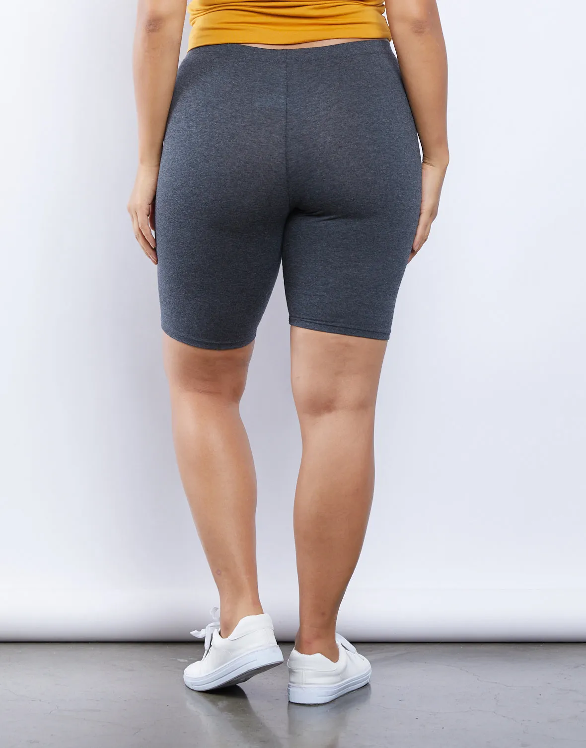 Plus Size Sporty Girl Biker Shorts