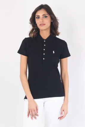 Polo Slim Manica Corta Black