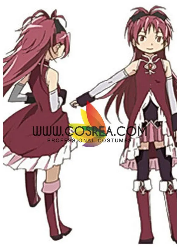 Puella Magi Madoka Magica Kyoko Sakura Cosplay Costume