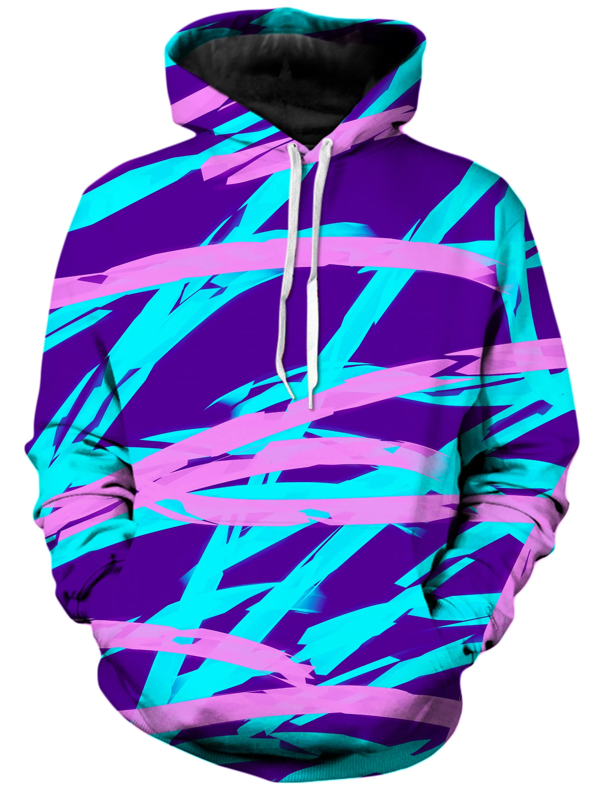 Purple and Blue Rave Abstract Hoodie and Leggings Combo