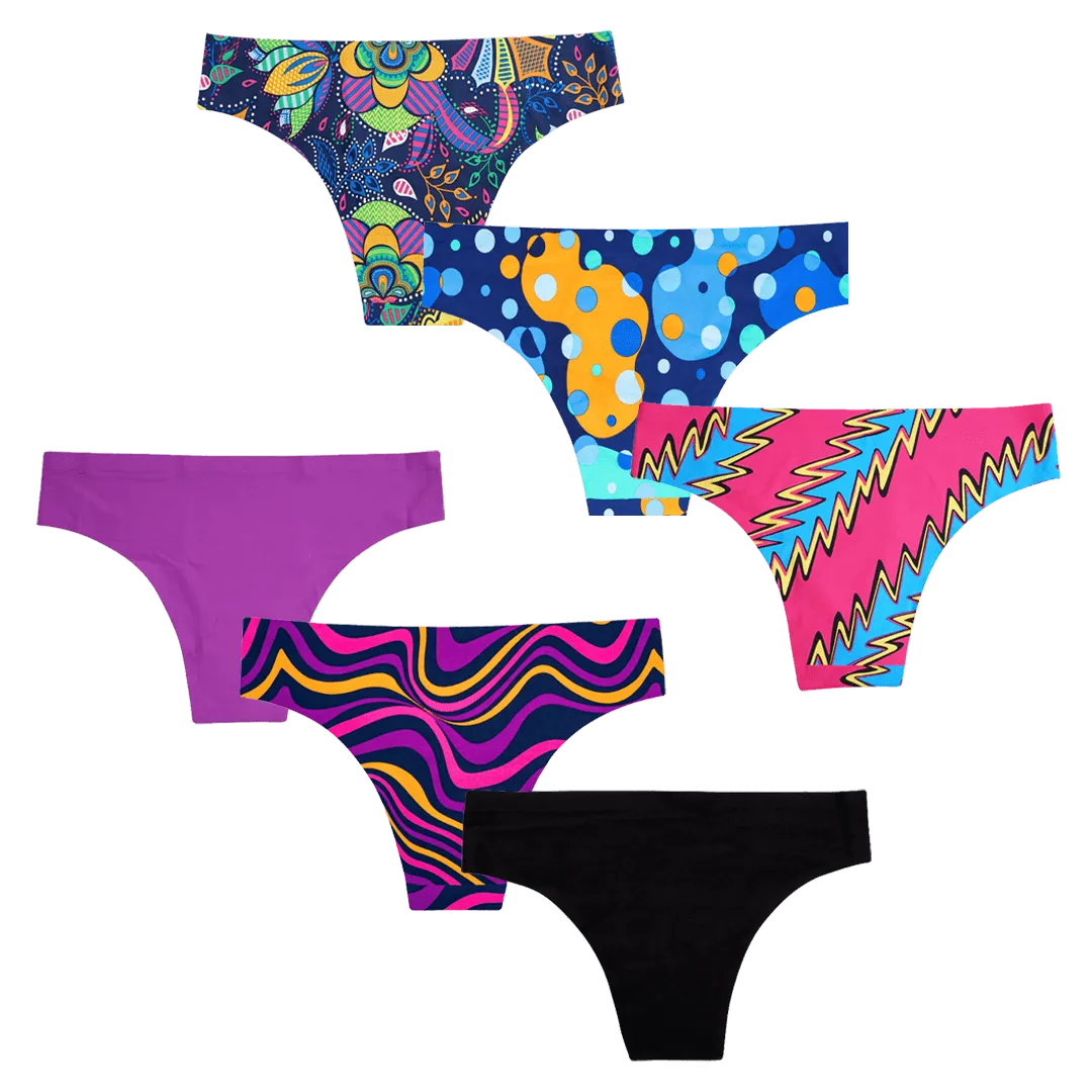 Radiant Bundle - Ladies Seamless Brazilian Briefs 6 Pack Bundle