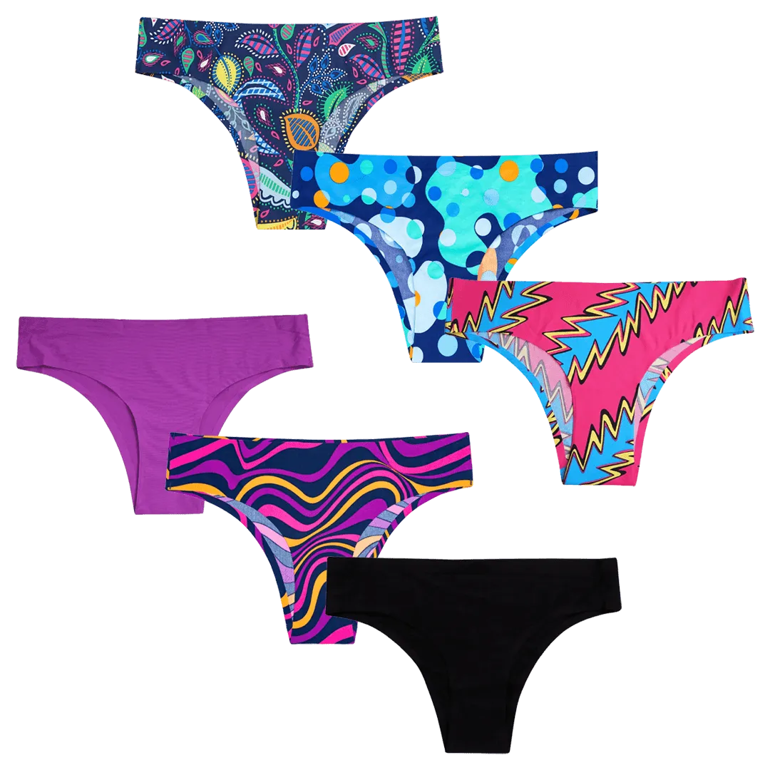 Radiant Bundle - Ladies Seamless Brazilian Briefs 6 Pack Bundle