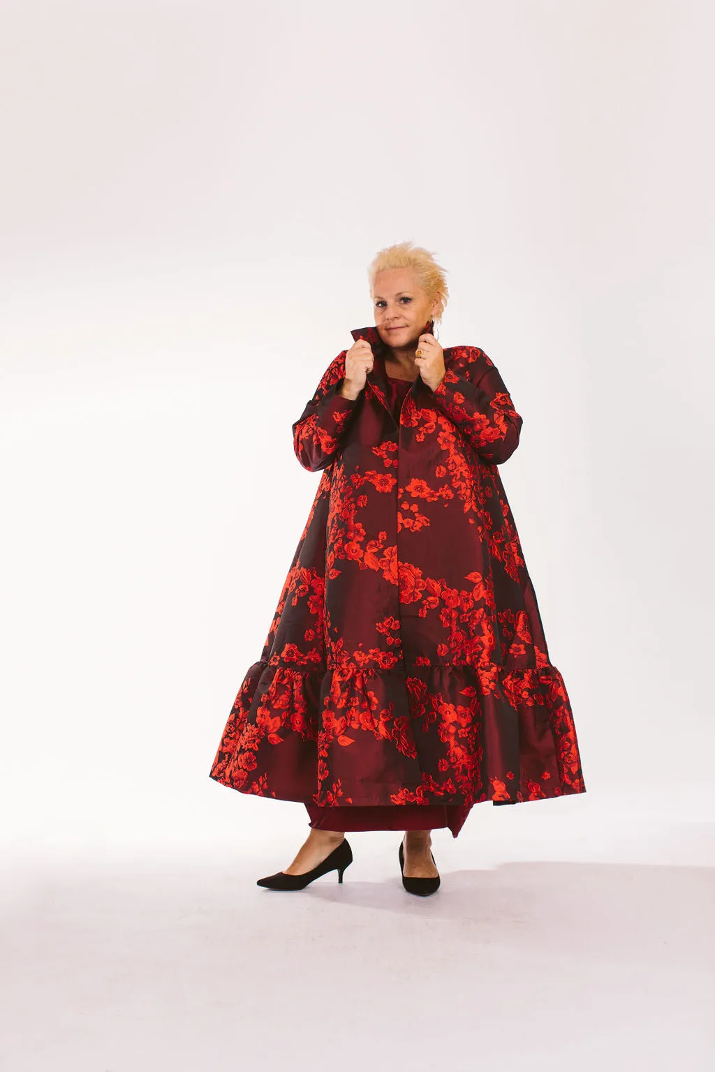 Red Luxurious Long Coat