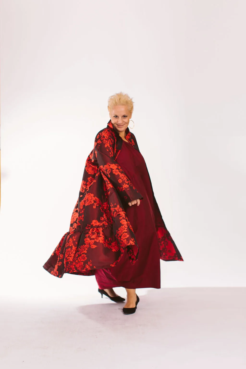 Red Luxurious Long Coat