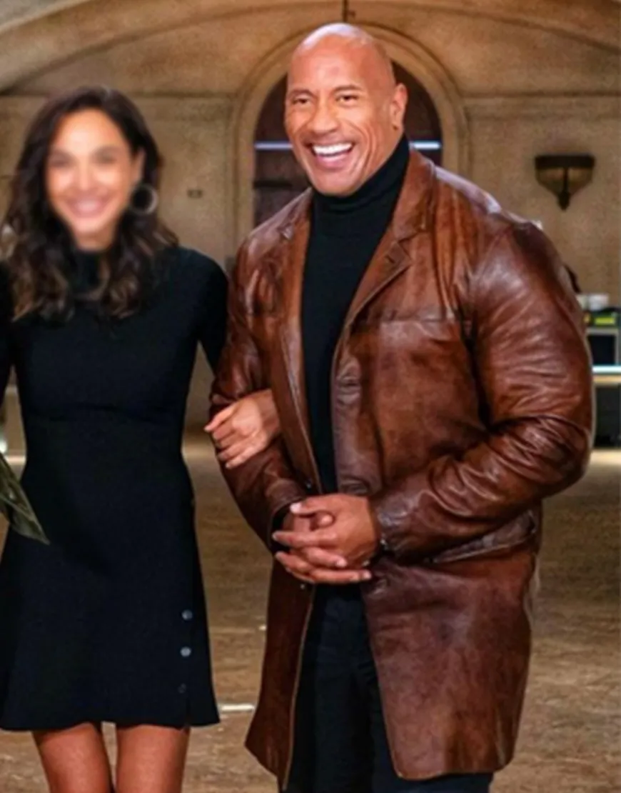 Red Notice Dwayne Johnson Leather Coat | Ujackets.com