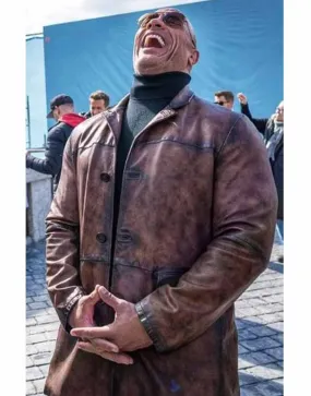 Red Notice Dwayne Johnson Leather Coat | Ujackets.com