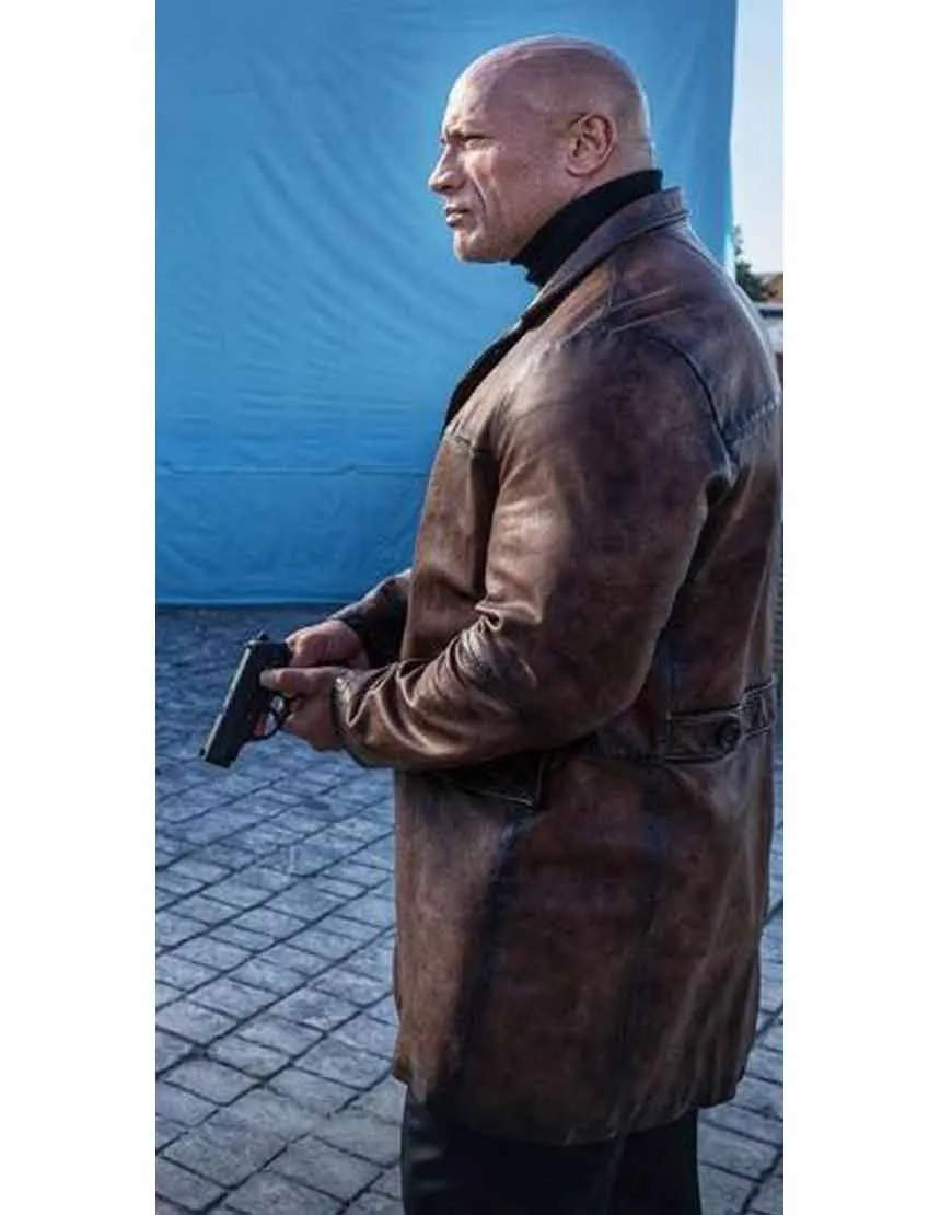 Red Notice Dwayne Johnson Leather Coat | Ujackets.com