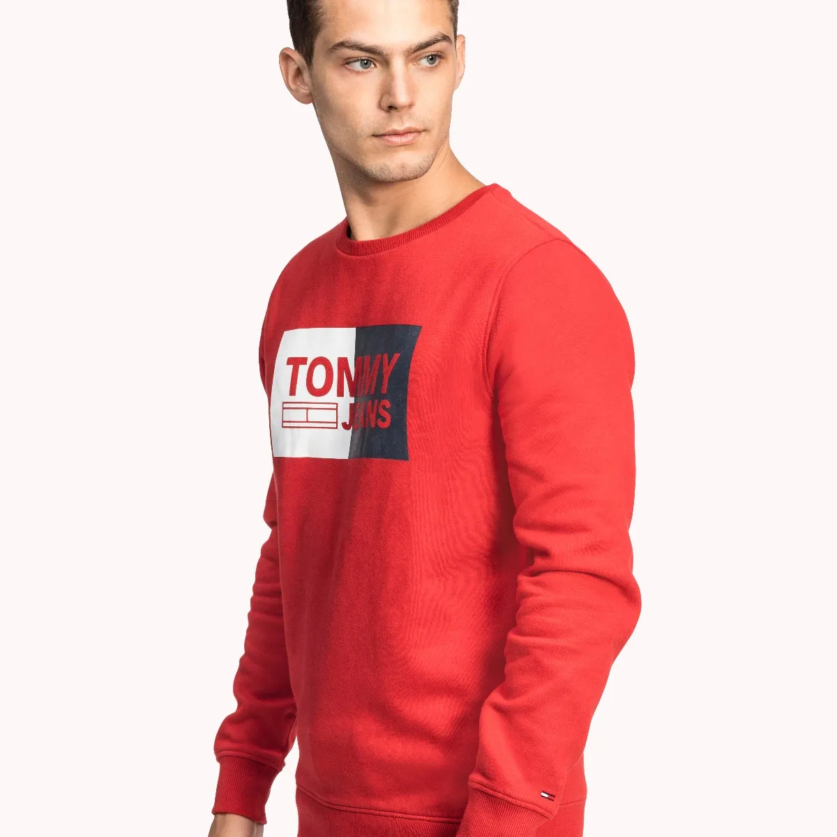 Red Tommy Jeans Essential Logo Sweatshirt | Sweatshirts & Hoodies | Tommy Hilfiger