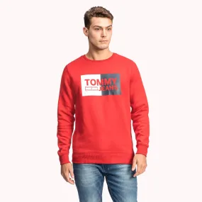 Red Tommy Jeans Essential Logo Sweatshirt | Sweatshirts & Hoodies | Tommy Hilfiger