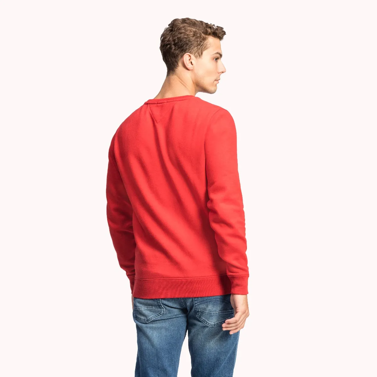 Red Tommy Jeans Essential Logo Sweatshirt | Sweatshirts & Hoodies | Tommy Hilfiger