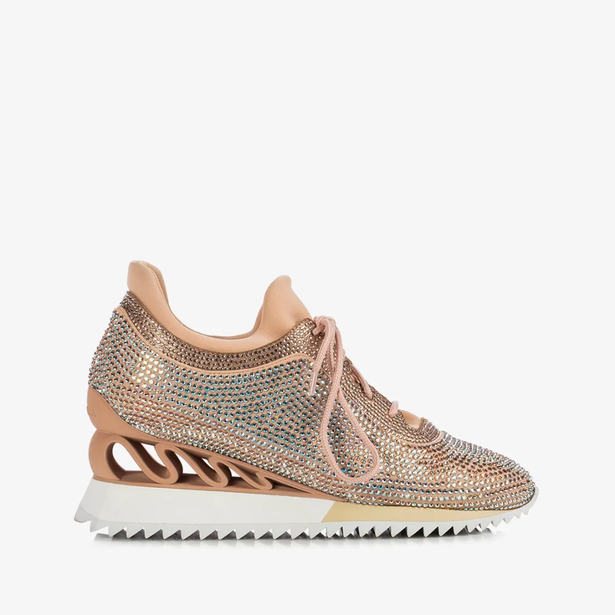 REIKO WAVE SNEAKER 60  mm Phard nude Crystal sneaker