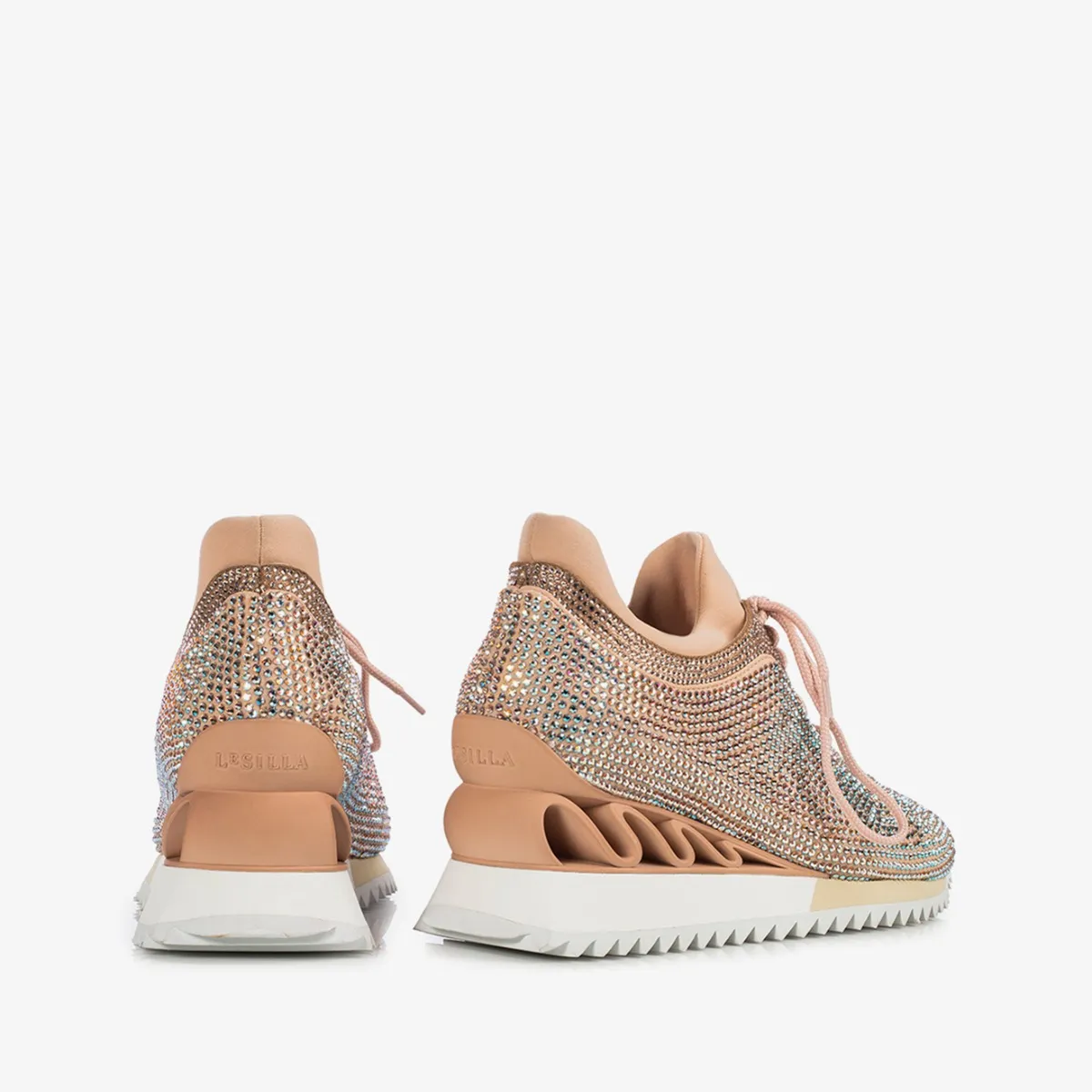 REIKO WAVE SNEAKER 60  mm Phard nude Crystal sneaker