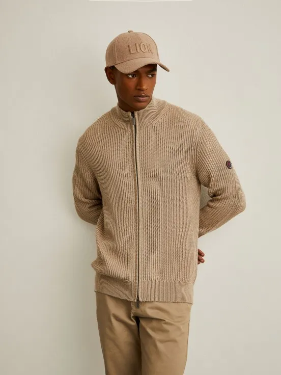 ribbed knit jacket