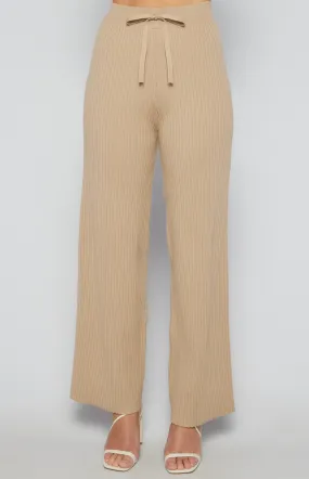 Ribbed Wide Leg Knit Pants (SKN389)