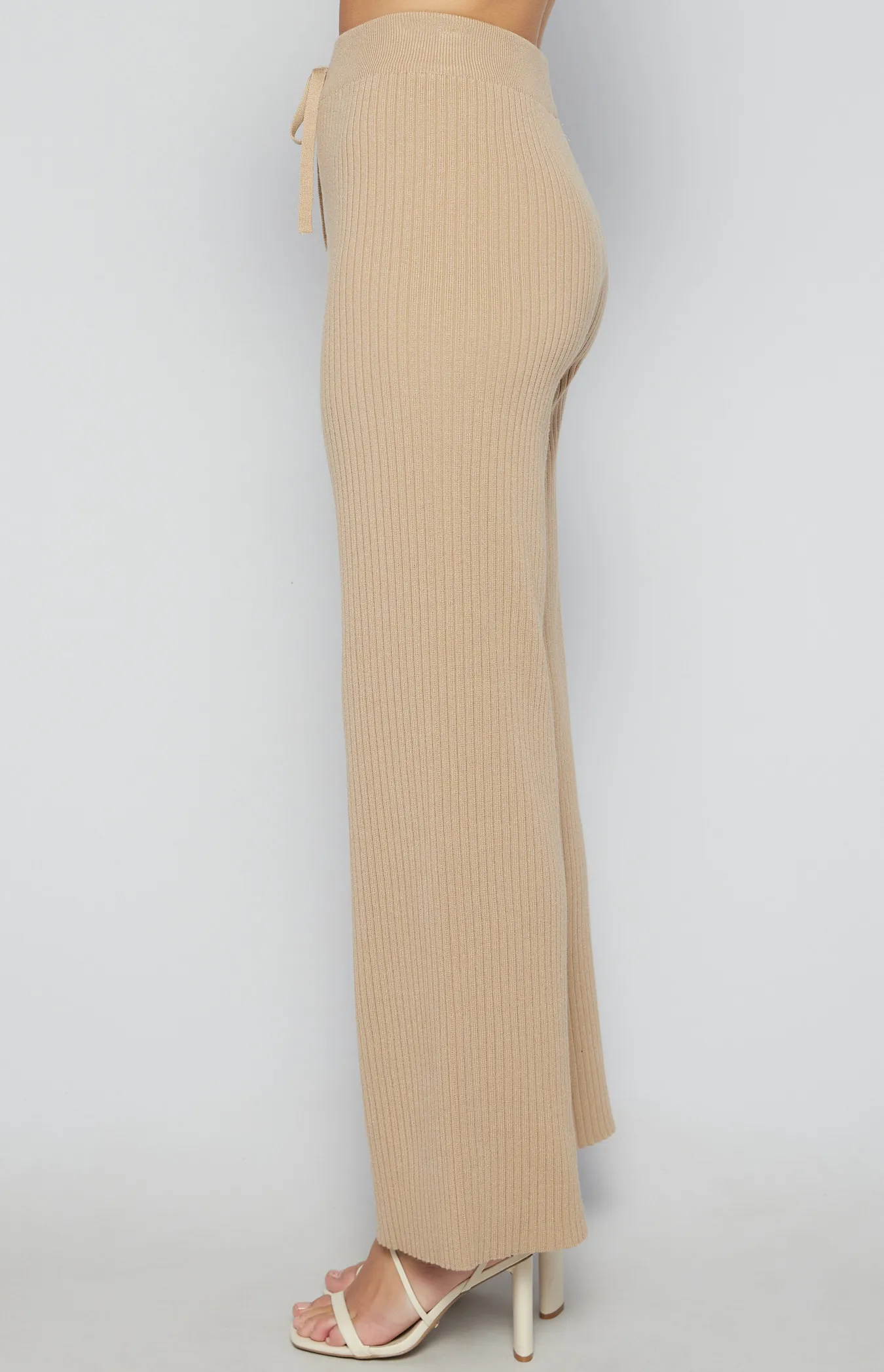 Ribbed Wide Leg Knit Pants (SKN389)