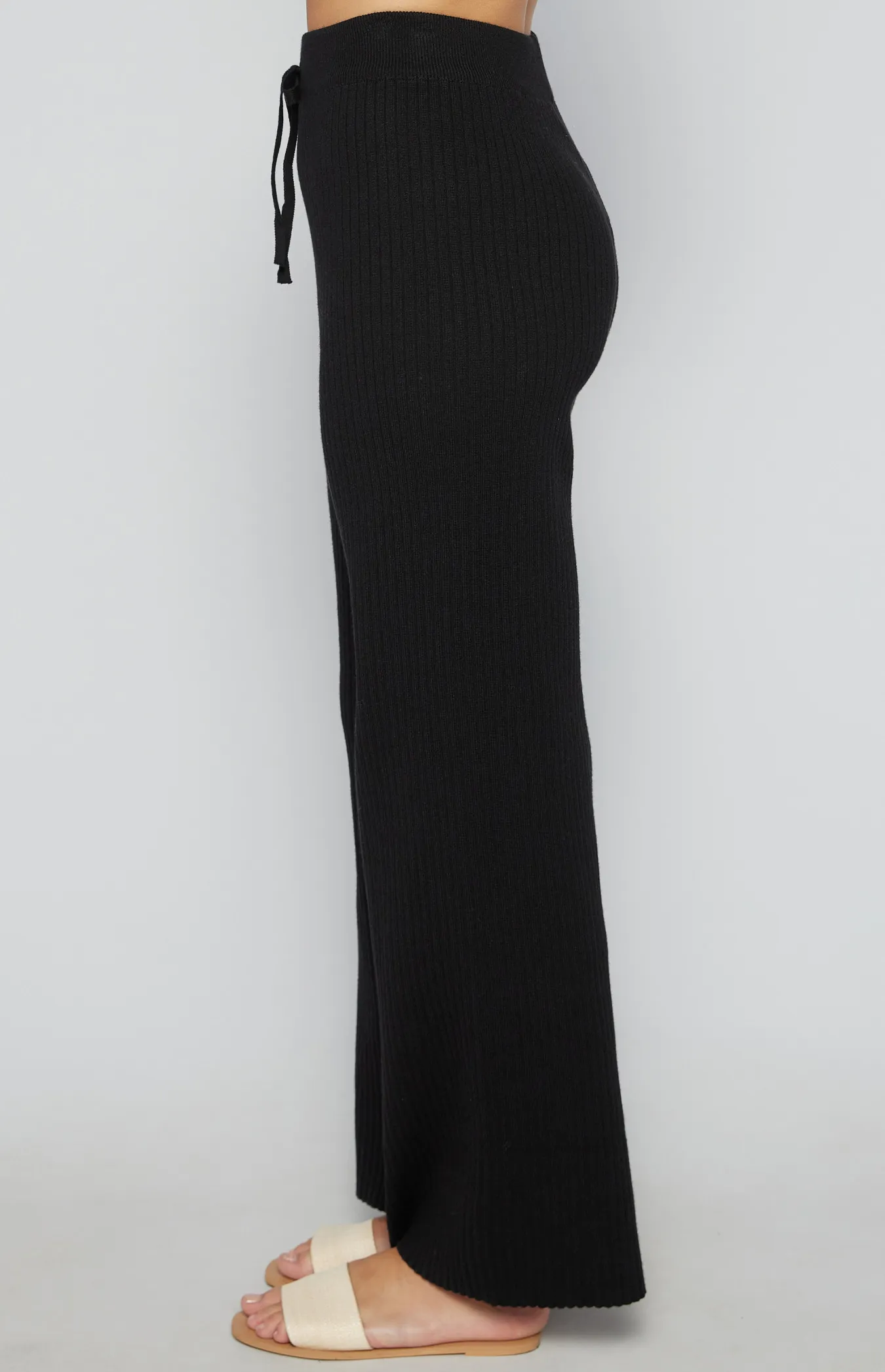 Ribbed Wide Leg Knit Pants (SKN389)