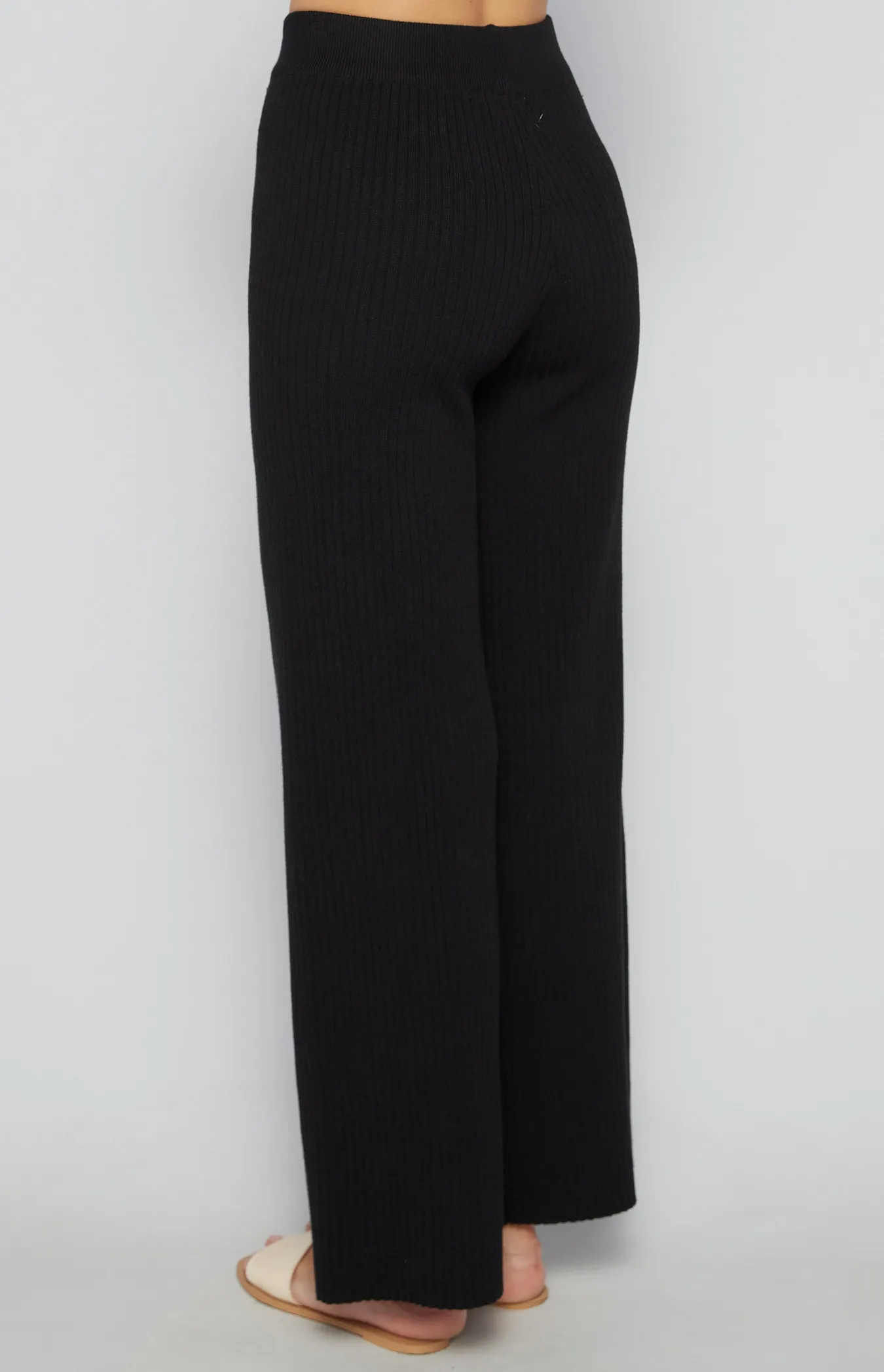 Ribbed Wide Leg Knit Pants (SKN389)