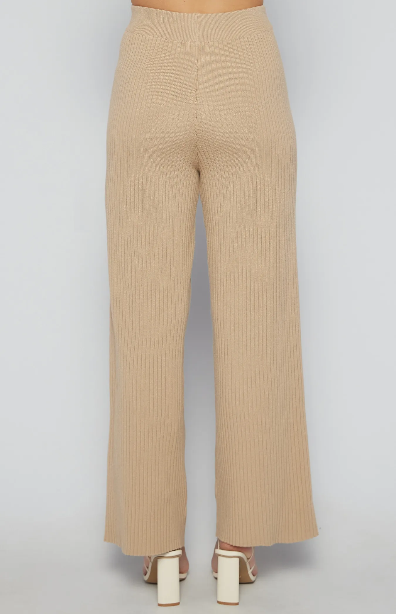 Ribbed Wide Leg Knit Pants (SKN389)