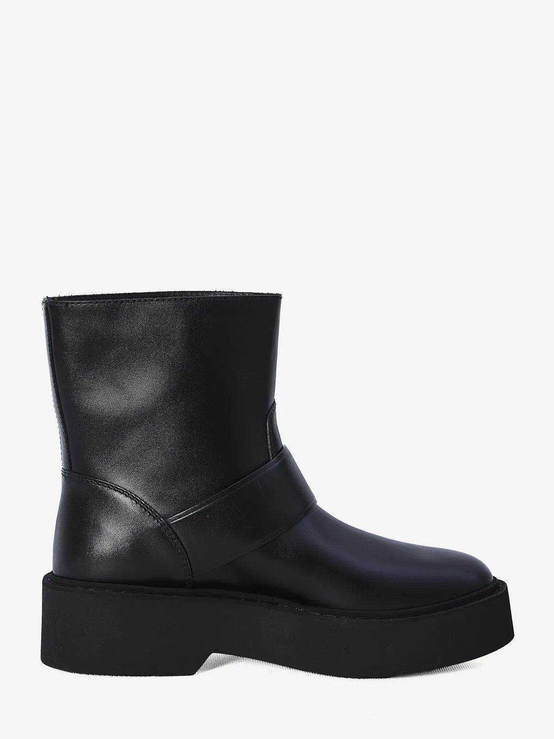 ROGER VIVIER High Ranger Leather Biker Booties