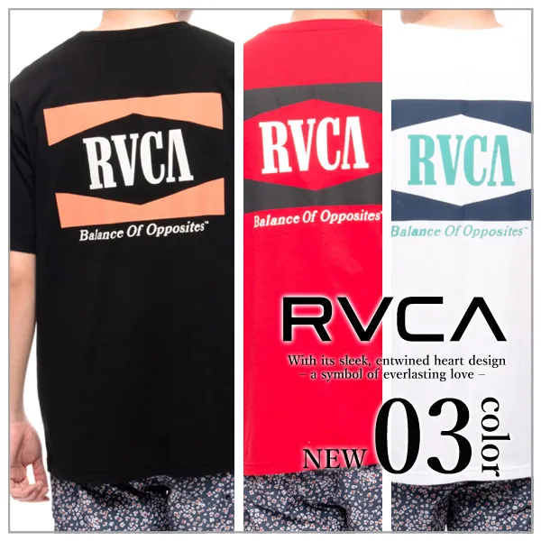 RVCA  |Plain Short Sleeves Logo T-Shirts