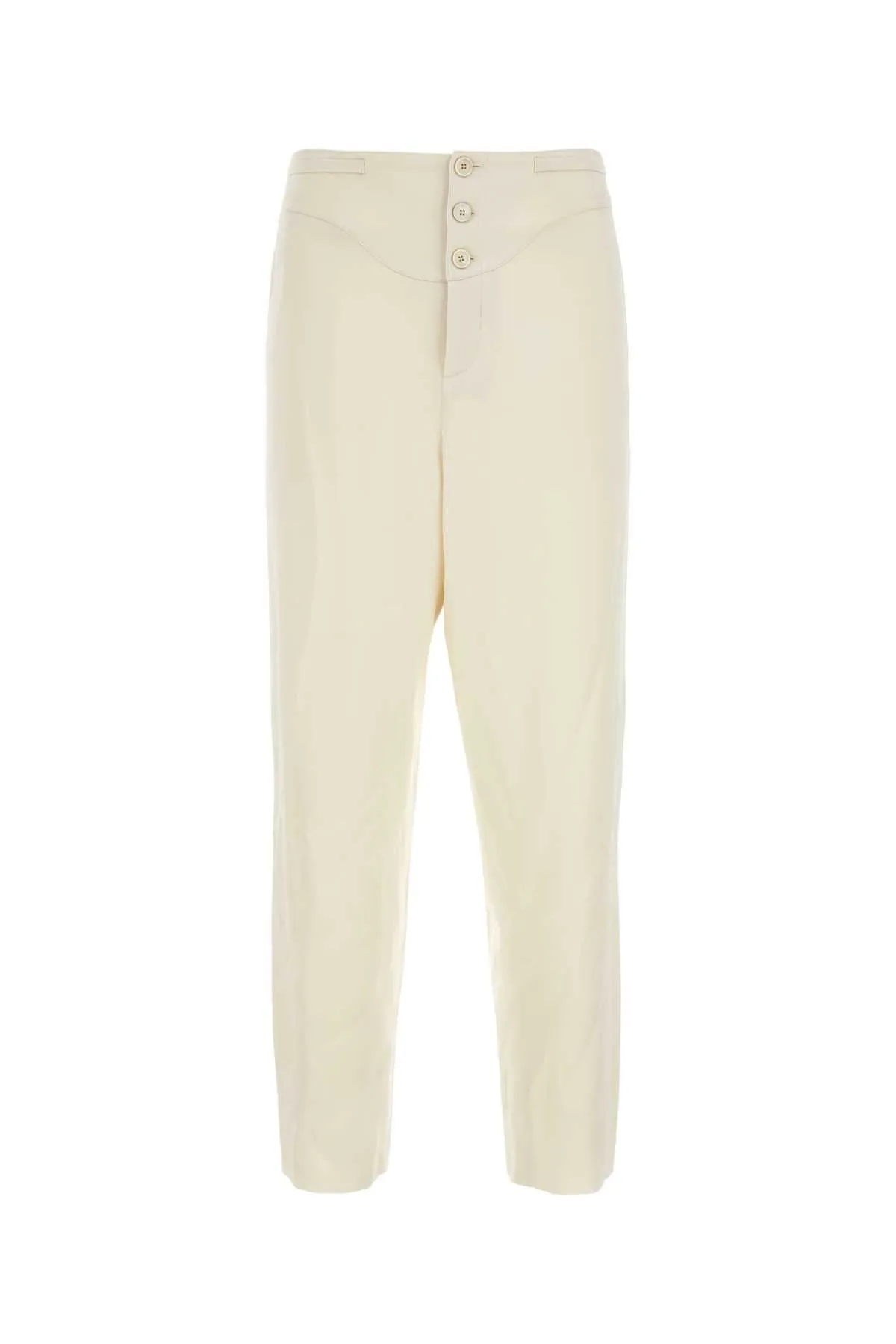 Saint Laurent Ivory Satin Pant