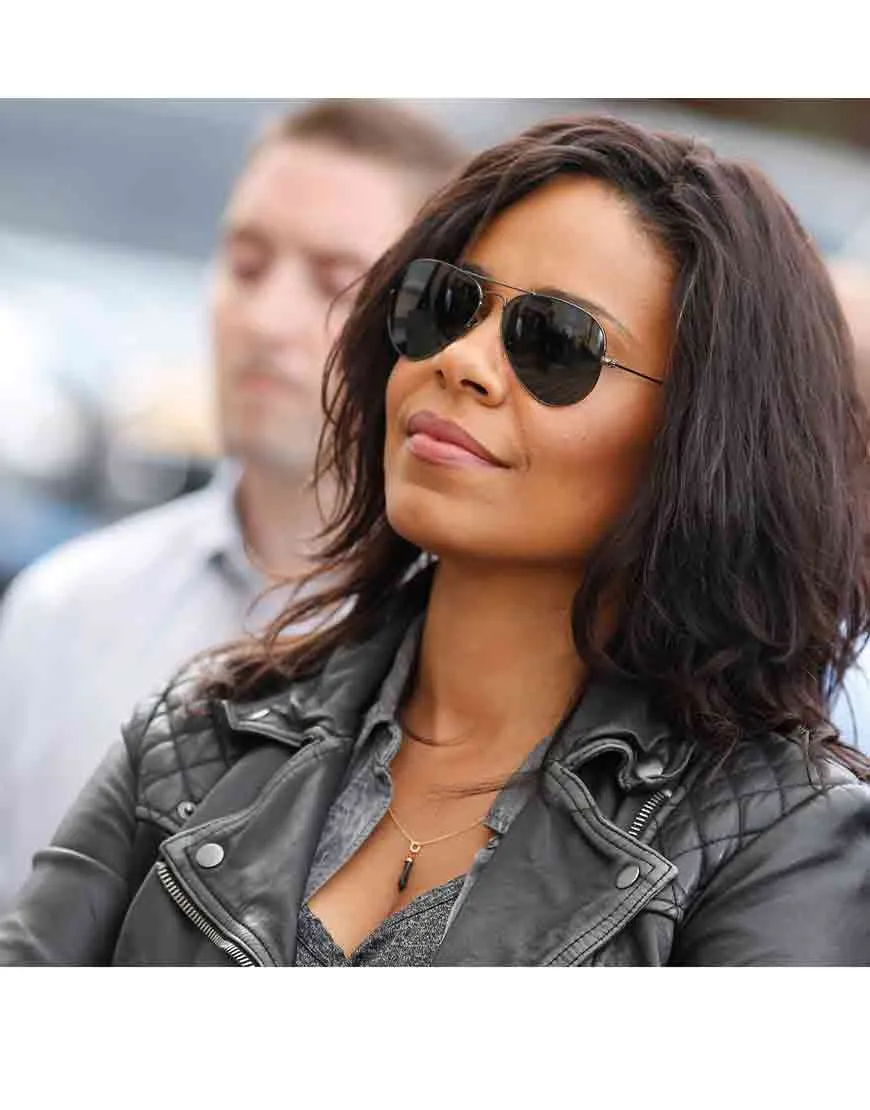 Sanaa Lathan Shots Fired Ashe Akino Leather Jacket - UJackets