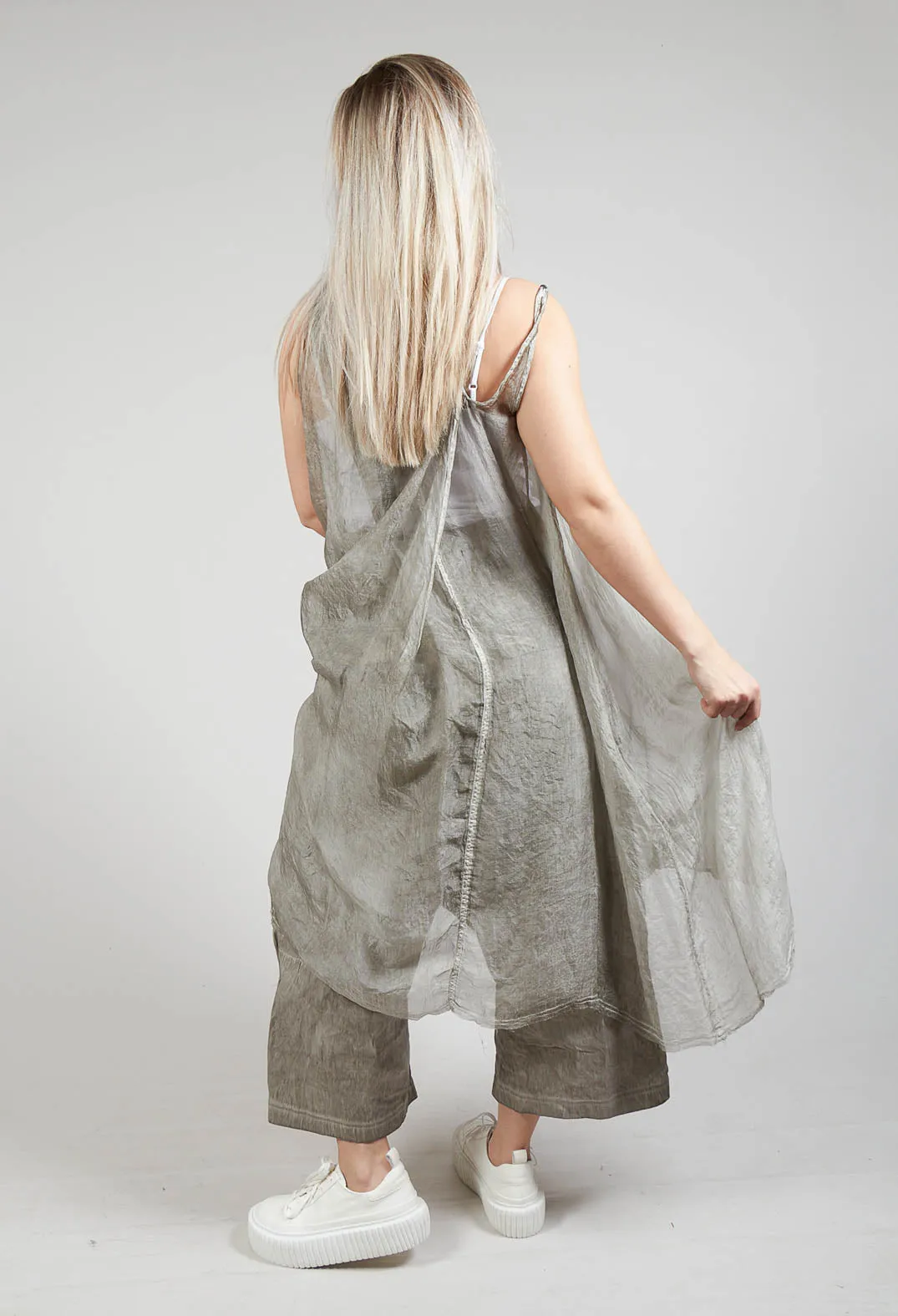 Silk Overdress in Hay Cloud