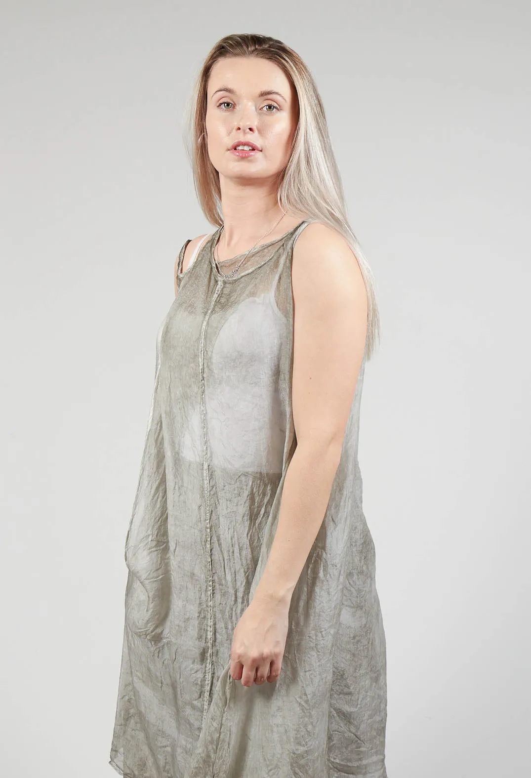 Silk Overdress in Hay Cloud